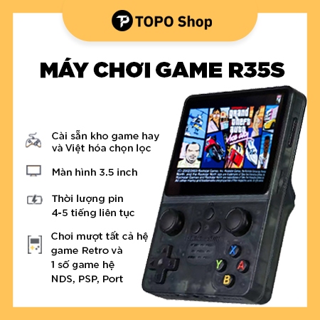 Máy chơi game R35S - Cài sẵn ArkOS + Kho game hay, Việt hóa chọn lọc ...