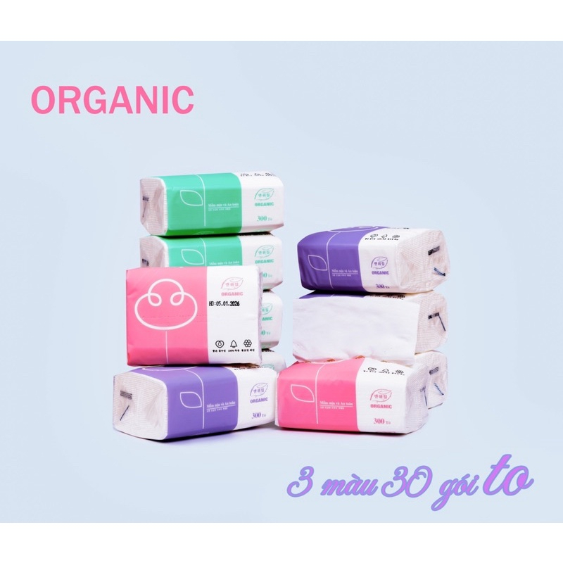 Thùng 30 gói giấy ăn Organic. Giấy cao cấp siêu dai thân thiện môi trường🍀[Rẻ vô địch] AMIZIN