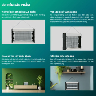 Đèn bắt muỗi Rạng Đông DBM02 500x250/4W Máy Diệt Côn Trùng Nổ Không Mùi Không Hóa Chất Độc Hại