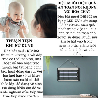 Đèn bắt muỗi Rạng Đông DBM02 500x250/4W Máy Diệt Côn Trùng Nổ Không Mùi Không Hóa Chất Độc Hại