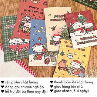 Túi Giấy Noel Giáng Sinh Mini Đựng Quà Bánh Kraft Gói Hàng Xi Măng Nhiều Màu Timo GQ09