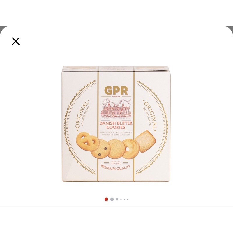 Bánh quy bơ Danish Butter Cookies hộp giấy GPR 120g Shopee Việt Nam