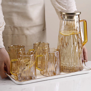 Bình đựng nước Nắp inox bằng thủy tinh chịu nhiệt có nắp dung tích 1800ml