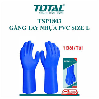 ĐỒ NGHỀ TOTAL Găng tay nhựa PVC size L . TSP1802 , TSP1801 , TSP1803
