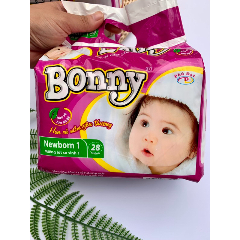 ( 1 bịch 28 miếng ) Bỉm con, miếng lót sơ sinh đầu đời, bỉm bonny cho ...