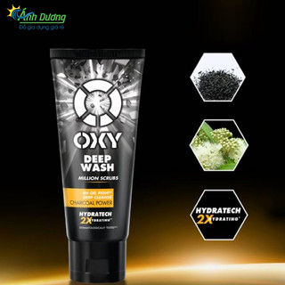 Sữa rửa mặt Oxy Deep Wash đen 2X - Giúp sáng sạch da 25g