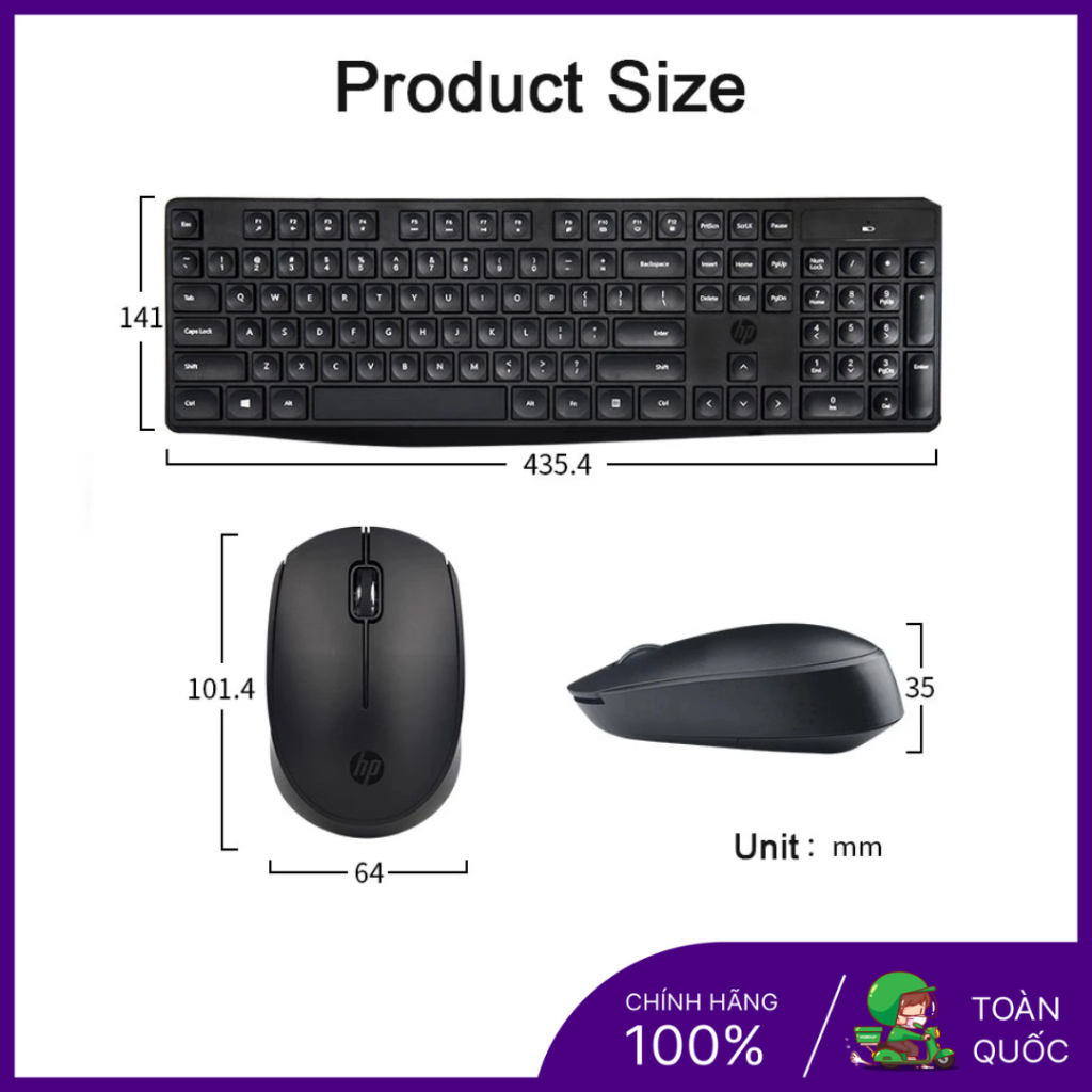 Bộ phím và chuột wireless HP CS10 (New - BH 12 tháng) | Shopee Việt Nam