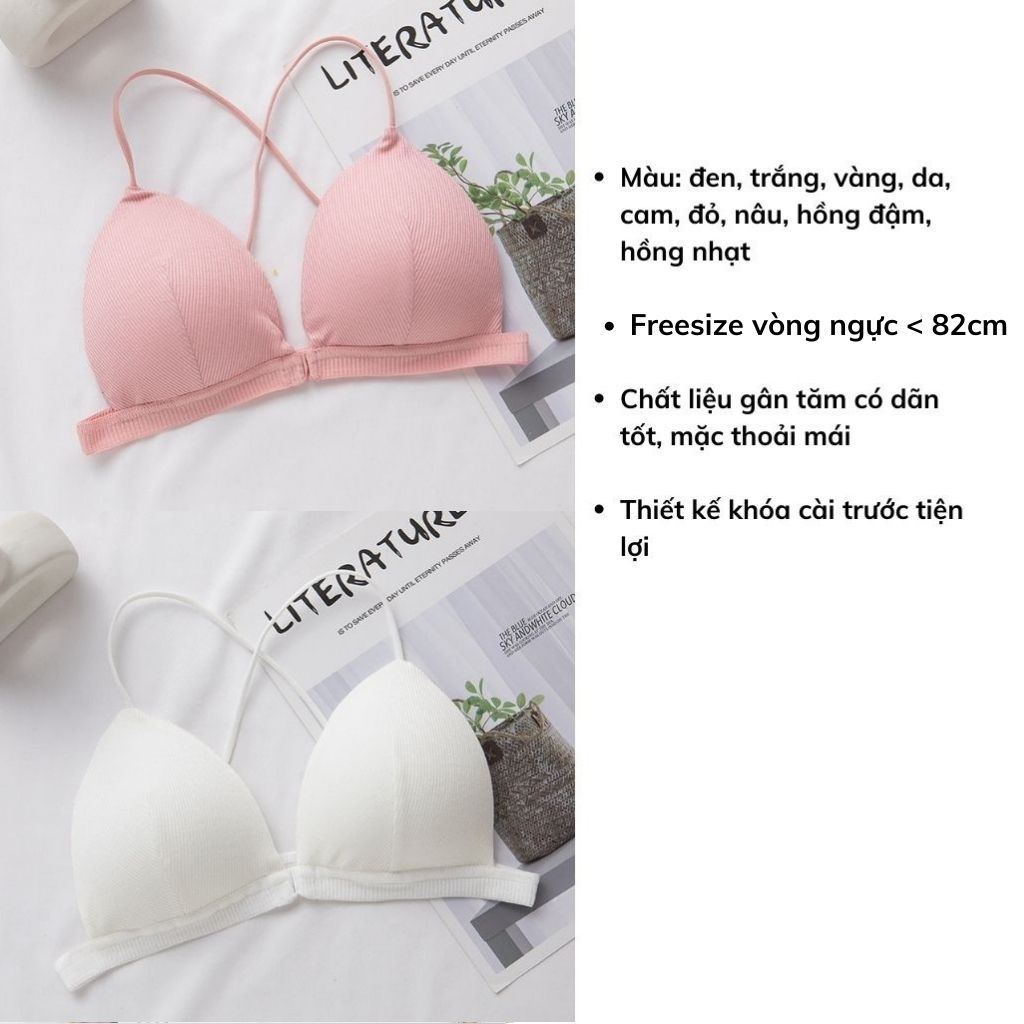 Áo bra nữ 2 dây không gọng mảnh chéo lưng gợi cảm đệm mút mỏng ôm ngực đẹp và dễ thương LANIXA B715