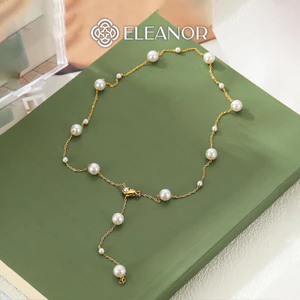 Dây chuyền nữ Eleanor Accessories choker ngọc trai nhân tạo vòng cổ cá tính phụ kiện trang sức 4755