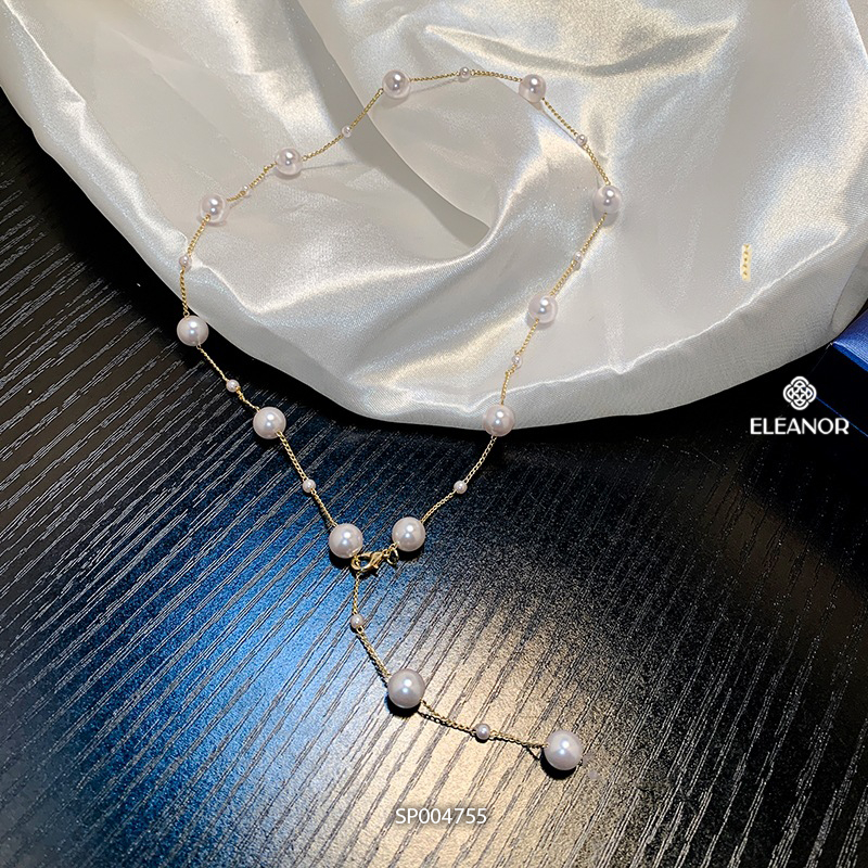 Dây chuyền nữ Eleanor Accessories choker ngọc trai nhân tạo vòng cổ cá tính phụ kiện trang sức 4755