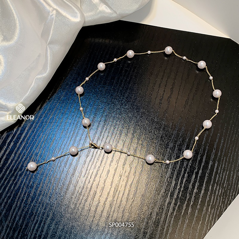 Dây chuyền nữ Eleanor Accessories choker ngọc trai nhân tạo vòng cổ cá tính phụ kiện trang sức 4755