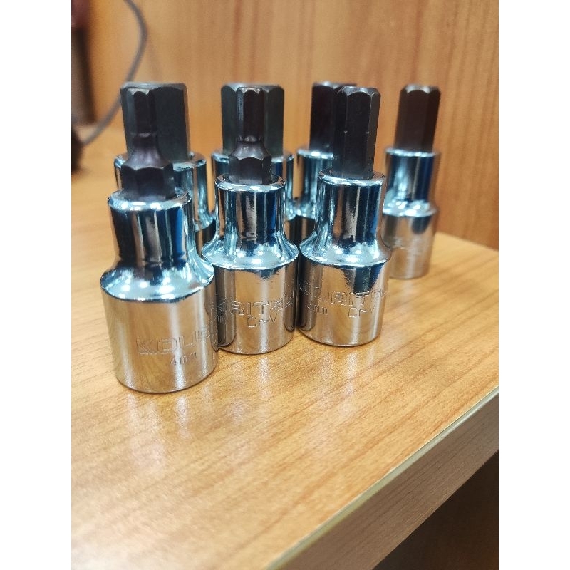 Khẩu đầu tháo ốc lục giác 1/2" 4mm tới 19mm kouritsu chính hãng
