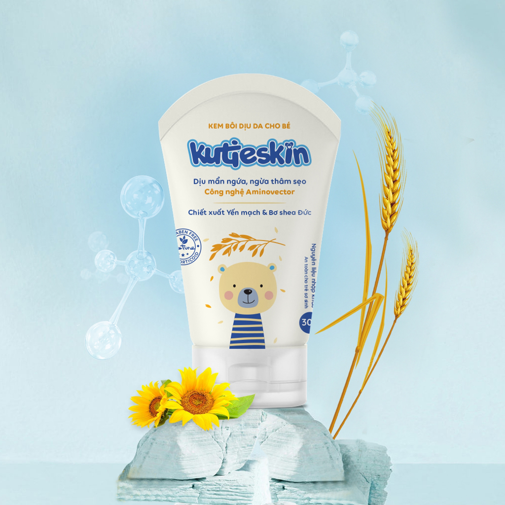 [✨MUA 1 TẶNG 2 QUÀ] Kem Bôi Da Cho Bé KUTIESKIN (Tuýp 30g) - Giúp Giảm Mẩn Ngứa, Hăm Tã, Chàm Sữa, Dưỡng Ẩm IMC