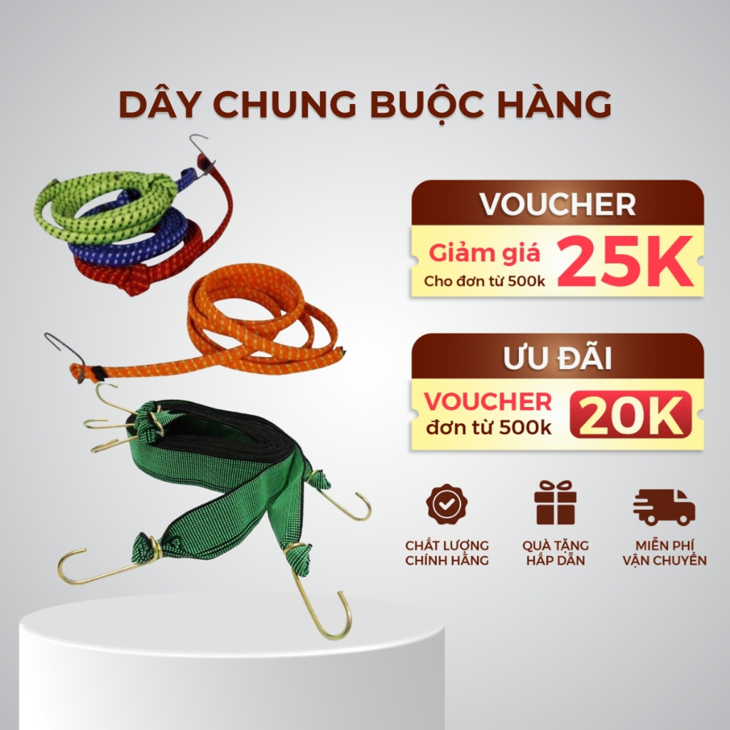 Dây Chun Buộc Hàng, Dây Ràng Đồ Xe Máy To Nhỏ Dài Có Móc 2 Đầu Chắc ...