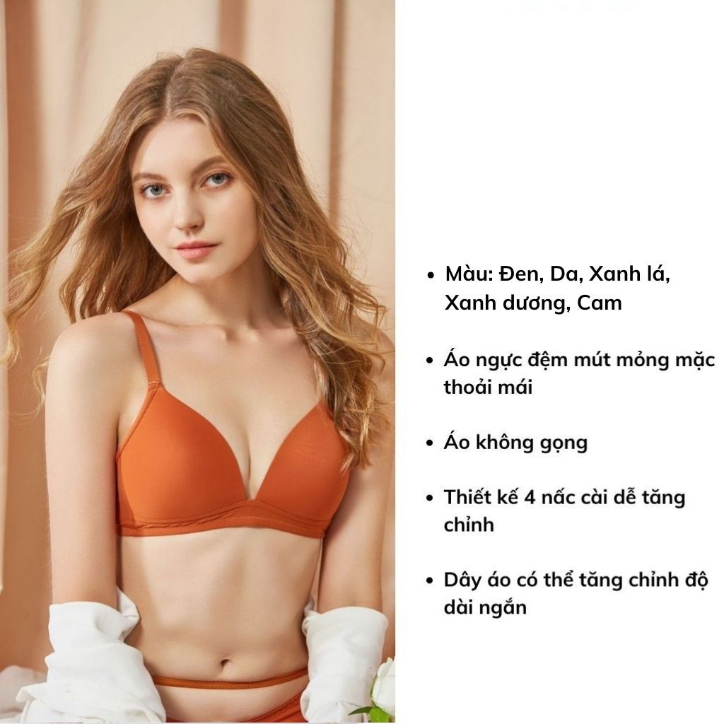 Áo lót nữ không gọng đệm mút mỏng nâng ngực nữ thun lạnh mềm mại đẹp và gợi cảm LANIXA A639