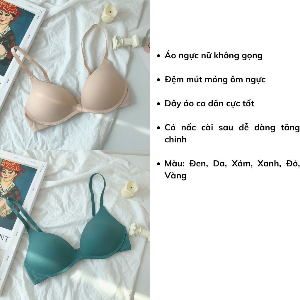 Áo lót nữ không gọng đệm mút mỏng nâng ngực, Áo ngực nữ thun lạnh mềm mại đẹp và gợi cảm LANIXA A239