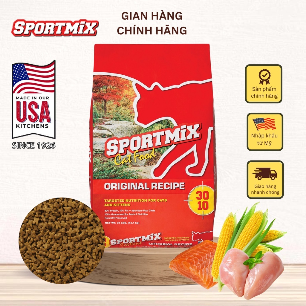 Thức Ăn Mèo Và Mèo Con SPORTMiX Cat Food Original Recipe Chính Hãng