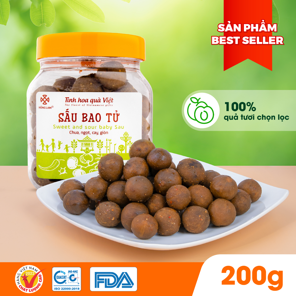Ảnh Ô mai (xí muội) sấu bao tử Hồng Lam, dạng hộp và gói. Có vị chua, ngọt, cay, giòn 2