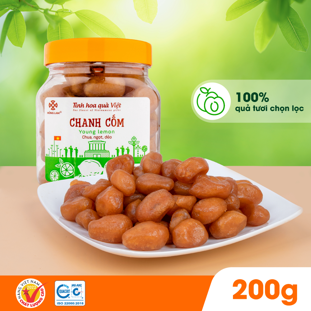 Ảnh Ô mai (xí muội) chanh cốm Hồng Lam, hộp. Có vị ngọt, thơm 1