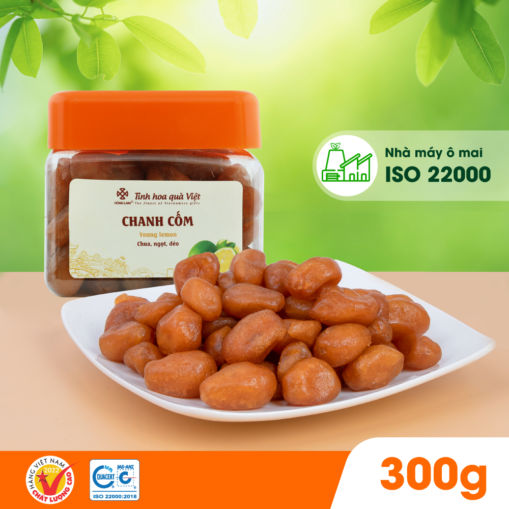 Ảnh Ô mai (xí muội) chanh cốm Hồng Lam, hộp. Có vị ngọt, thơm 2