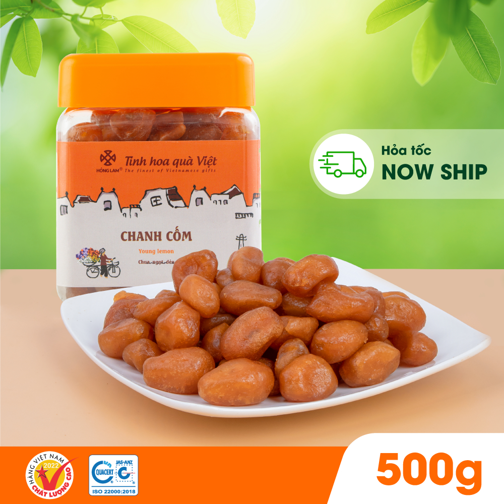Ảnh Ô mai (xí muội) chanh cốm Hồng Lam, hộp. Có vị ngọt, thơm 3