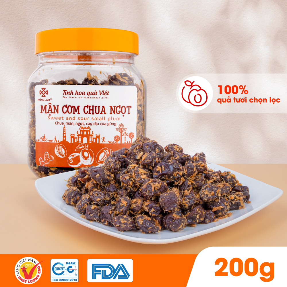 Ảnh Ô mai (xí muội) mận cơm chua ngọt Hồng Lam dạng hộp, túi. Có vị chua, ngọt 1