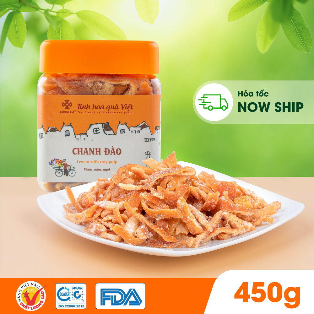 Ảnh Ô mai (xí muội) chanh đào Hồng Lam, dạng hộp. Có vị ngọt, thơm 3