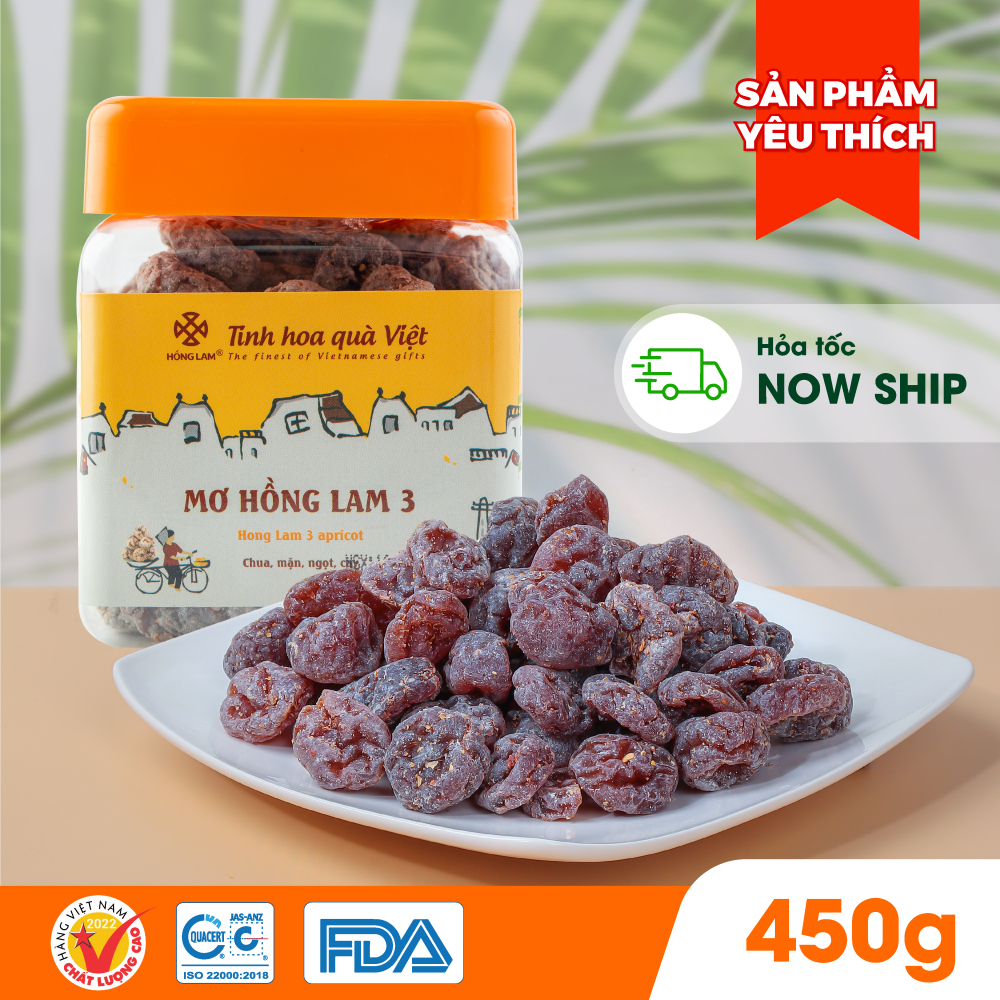 Ảnh Ô mai (xí muội) mơ Hồng Lam 3, dạng hộp và gói. Có vị chua, cay, mặn ngọt 3