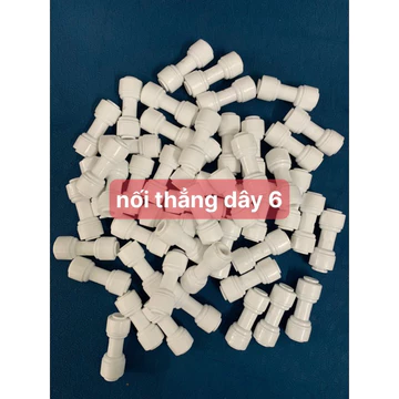Cút máy lọc nước nối nhanh, cút máy lọc nước nối thẳng 2 đầu dây 6(6mm) cho máy lọc nước Ro