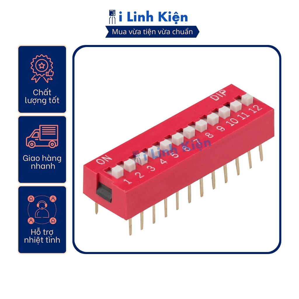 Công tắc bit 12P DS-12P chân cắm đứng chất lượng tốt | Shopee Việt Nam
