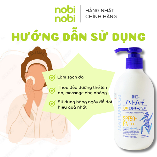 Sữa Dưỡng Thể Reihaku Hatomugi Dưỡng Ẩm và Làm Sáng Da SPF50+ PA++++ 250ml (Hàng chính hãng)