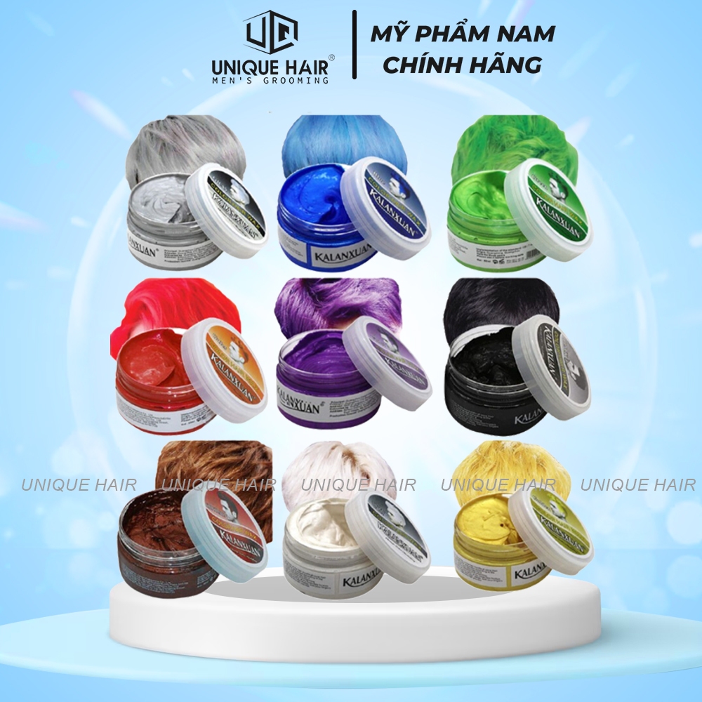 Sáp Vuốt Tóc Tạo Kiểu, Đổi Màu Tạm Thời Kalanxuan 100g Cho Nam & Nữ Color Hair Wax Chính hãng