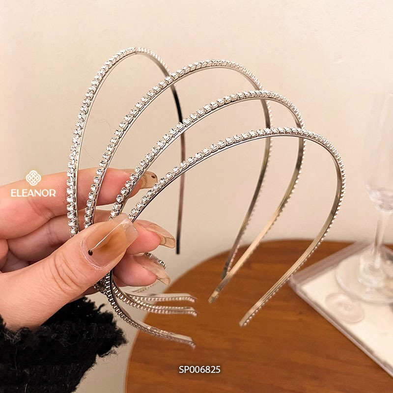 Băng đô cài tóc nữ Eleanor Accessories đính đá lấp lánh phụ kiện tóc dễ thương 6825