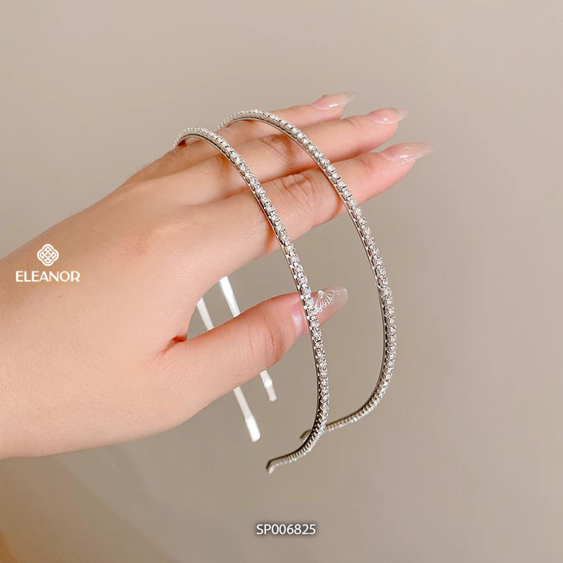 Băng đô cài tóc nữ Eleanor Accessories đính đá lấp lánh phụ kiện tóc dễ thương 6825
