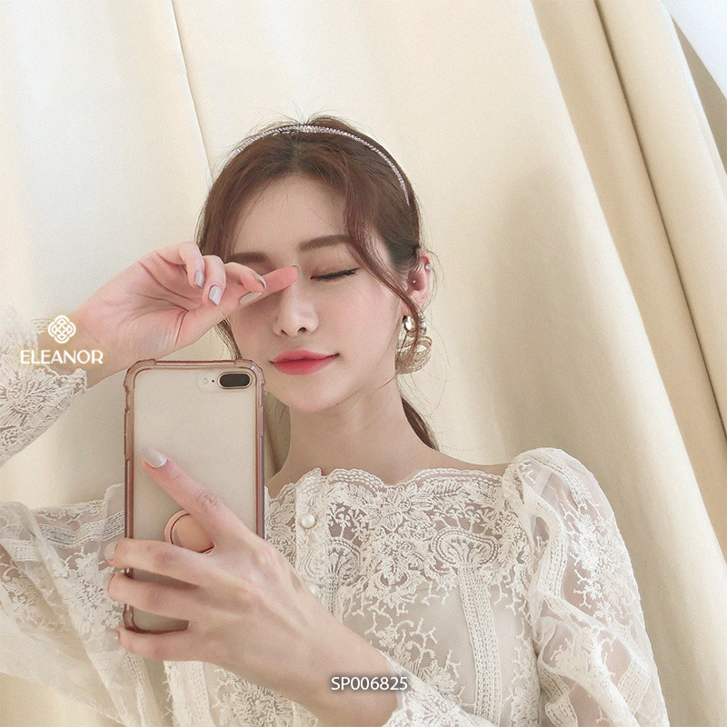Băng đô cài tóc nữ Eleanor Accessories đính đá lấp lánh phụ kiện tóc dễ thương 6825