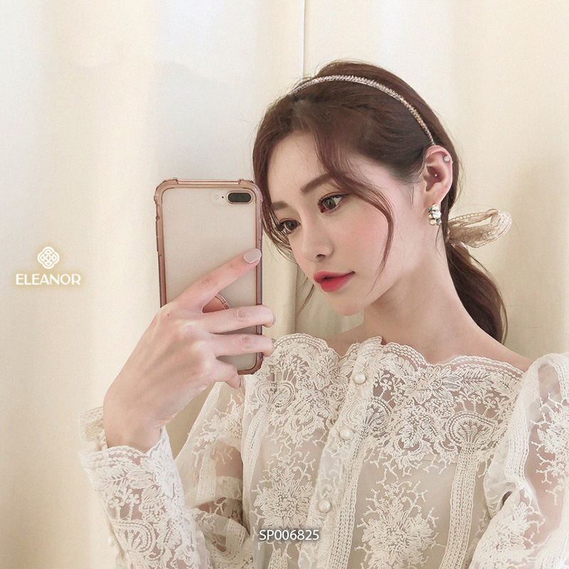 Băng đô cài tóc nữ Eleanor Accessories đính đá lấp lánh phụ kiện tóc dễ thương 6825