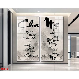 Tranh Tết Bộ 2 Câu Đối Cha Mẹ Tài Lộc May Mắn, Trang Trí Nhà Cửa, Quà Tặng Năm Mới - OHA DECOR