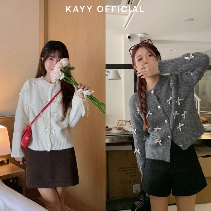 KAYY. Áo len đính nơ _ Alxdn (ảnh thật) | Shopee Việt Nam