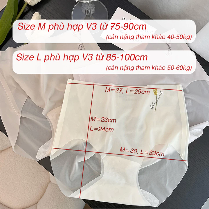 Combo 10 Quần lót nữ su tơ hoa tulip su lạnh cạp cao Micro siêu mỏng quần lót tàng hình cao cấp