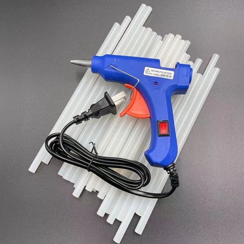 Súng bắn keo nến silicon 20w máy bắn keo nhỏ sửa đồ handmade hoa kẽm nhung thú len cây thông noel