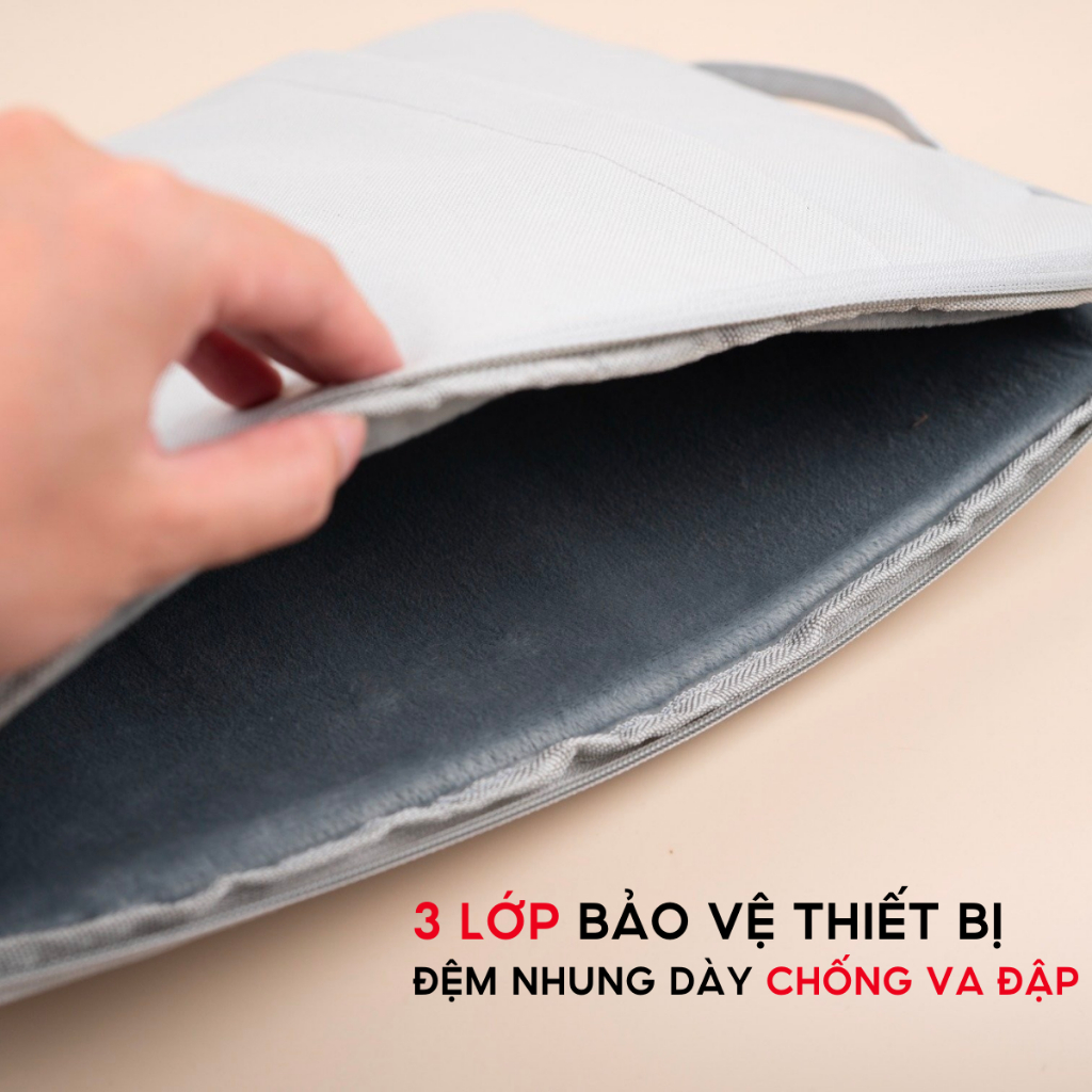 Túi Chống Sốc Laptop Loại Dày Chống Va Chạm 360, Túi Đựng Laptop Mácbook 13 14 15.6 inch 17.3 inch
