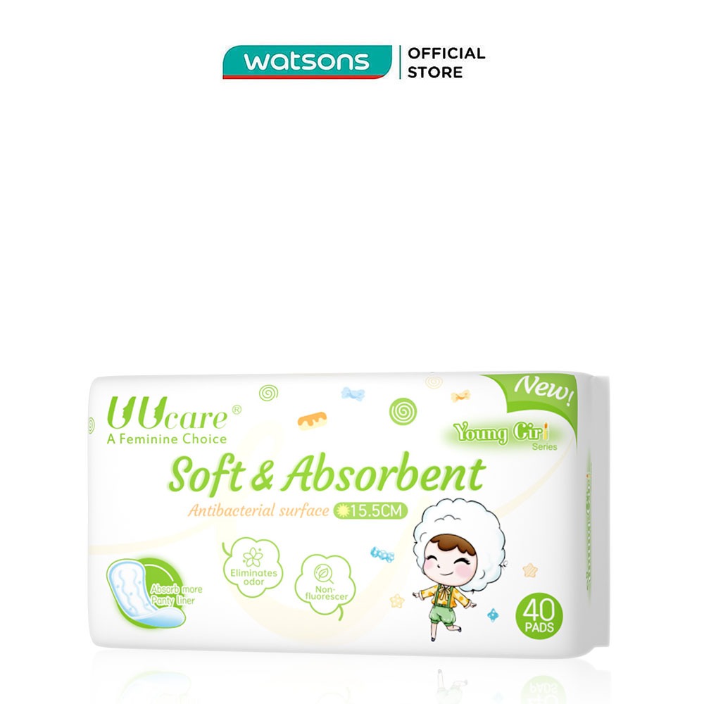 Băng Vệ Sinh UUcare Young Girl Kháng Khuẩn Loại Hàng Ngày 15.5cm 20 Miếng