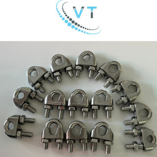 Combo 10 cái Ốc Siết Cáp Inox 304 Cao Cấp  16mm Cóc Siết Cáp Bằng Inox Chưa Có Đánh