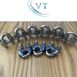 Combo 10 cái Ốc Siết Cáp Inox 304 Cao Cấp  16mm Cóc Siết Cáp Bằng Inox Chưa Có Đánh