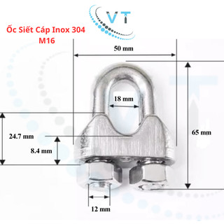 Combo 10 cái Ốc Siết Cáp Inox 304 Cao Cấp  16mm Cóc Siết Cáp Bằng Inox Chưa Có Đánh