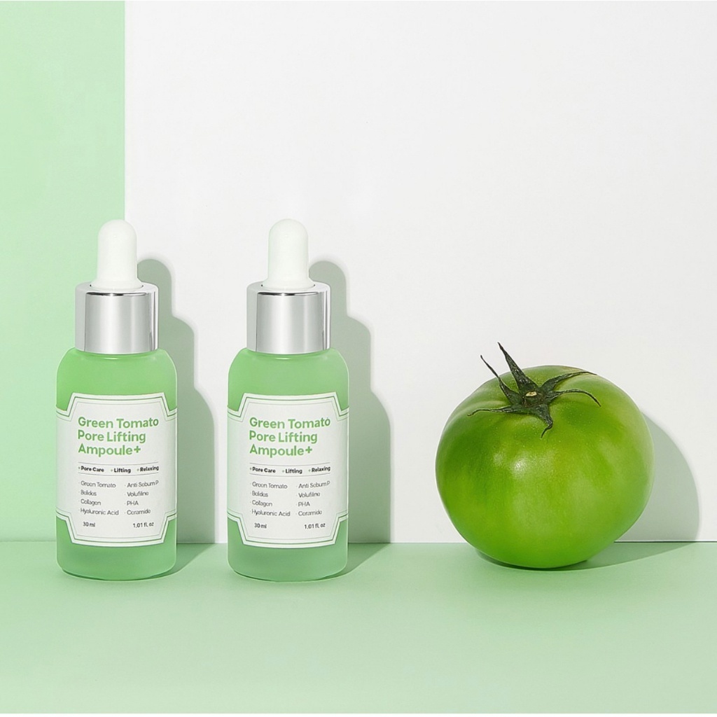 Ảnh Serum trẻ hoá và thu nhỏ lỗ chân lông chiết xuất Cà chua xanh Sungboon Editor Green Tomato Pore Lifting Ampoule+ 30/75ml 2