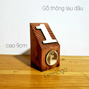 Thẻ bàn cà phê Trụ vuông gỗ độc lạ - Tặng khay khi mua 20 SỐ + khắc logo miễn phí