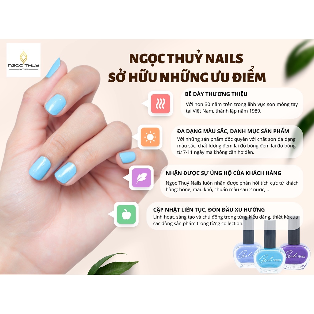 COMBO 10 CHAI - Sơn Móng Tay Gel Lạnh Không Hơ Máy NT13 Nhiều Màu - Ngọc Thuỷ Nail