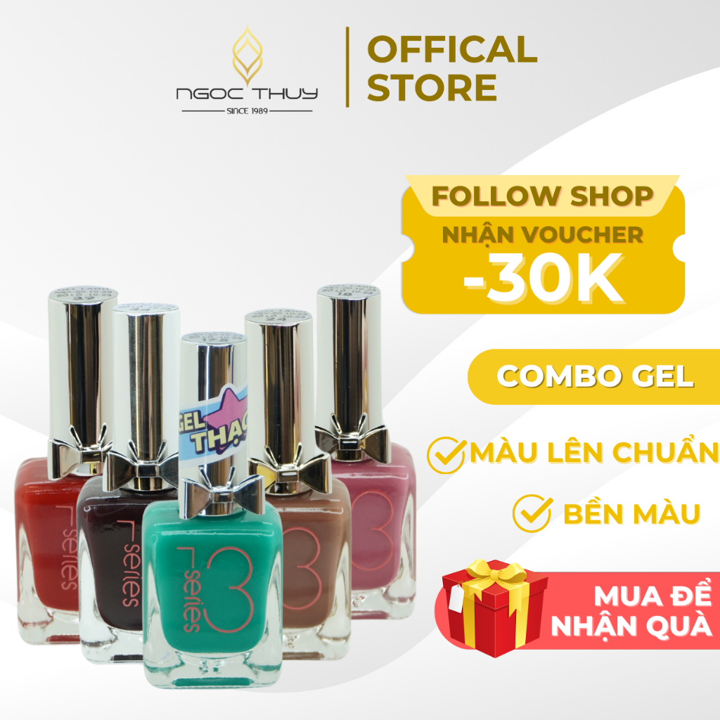 COMBO 5 CHAI - Sơn Móng Tay Gel Lạnh Không Hơ Máy NT13 Nhiều Màu - Ngọc Thuỷ Nail
