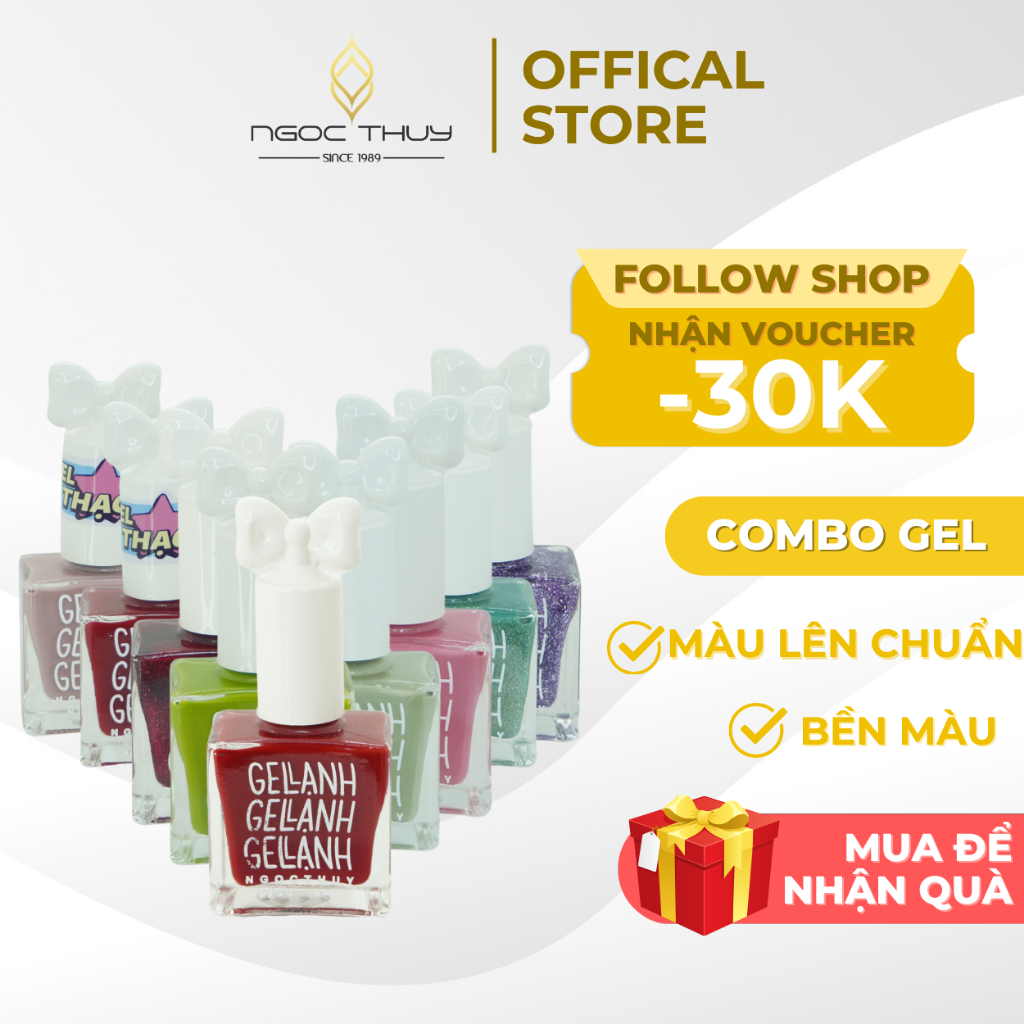 COMBO 10 CHAI - Sơn Móng Tay Gel Lạnh Không Hơ Máy NT20 Nhiều Màu - Ngọc Thuỷ Nail